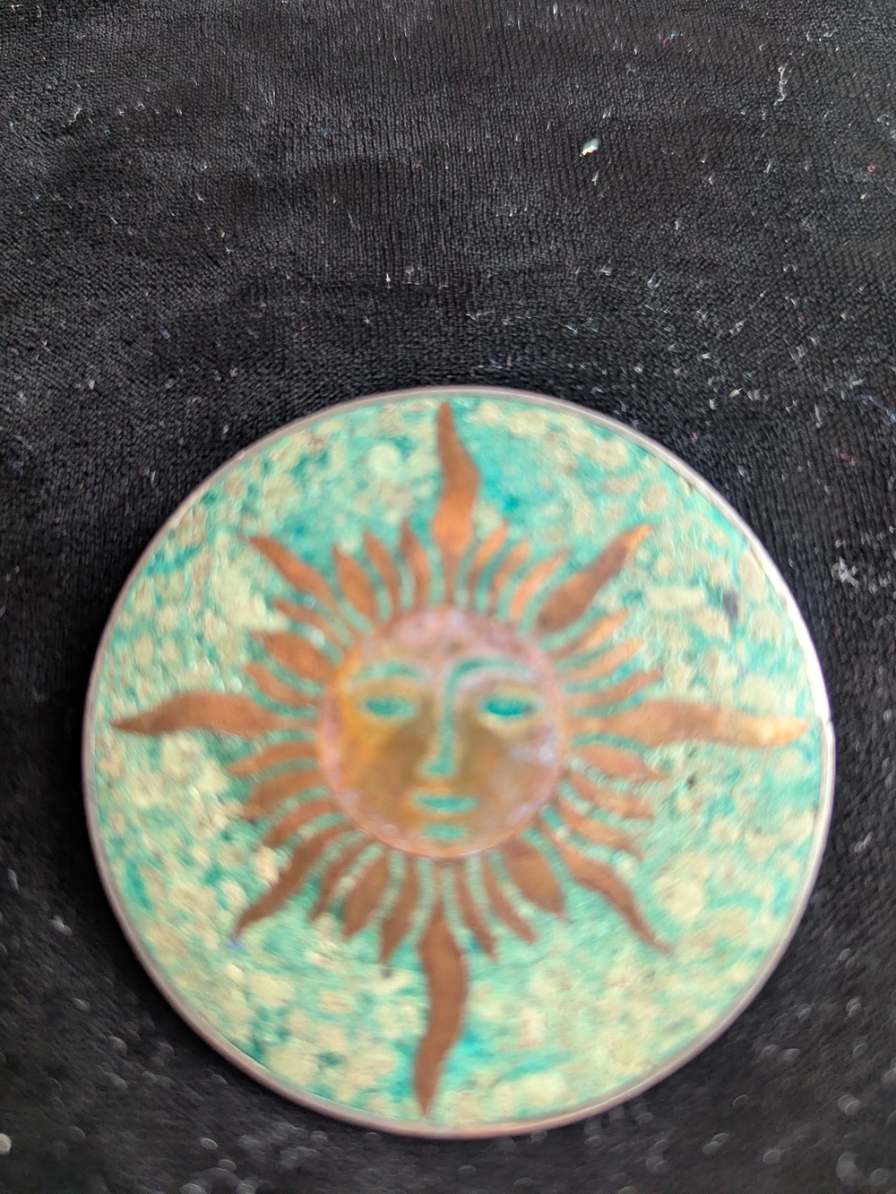 .925 Sterling Silver Sun Pendant/Pin